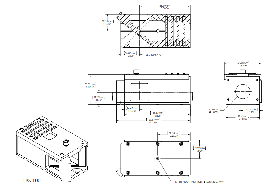 Ophir LBS-100 Beam Splitter for Laser Beam Profilers